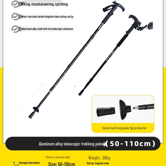 Foldable Carbon Fiber Trekking Poles for Men & Women - Telescopic Hiking and Climbing Sticks