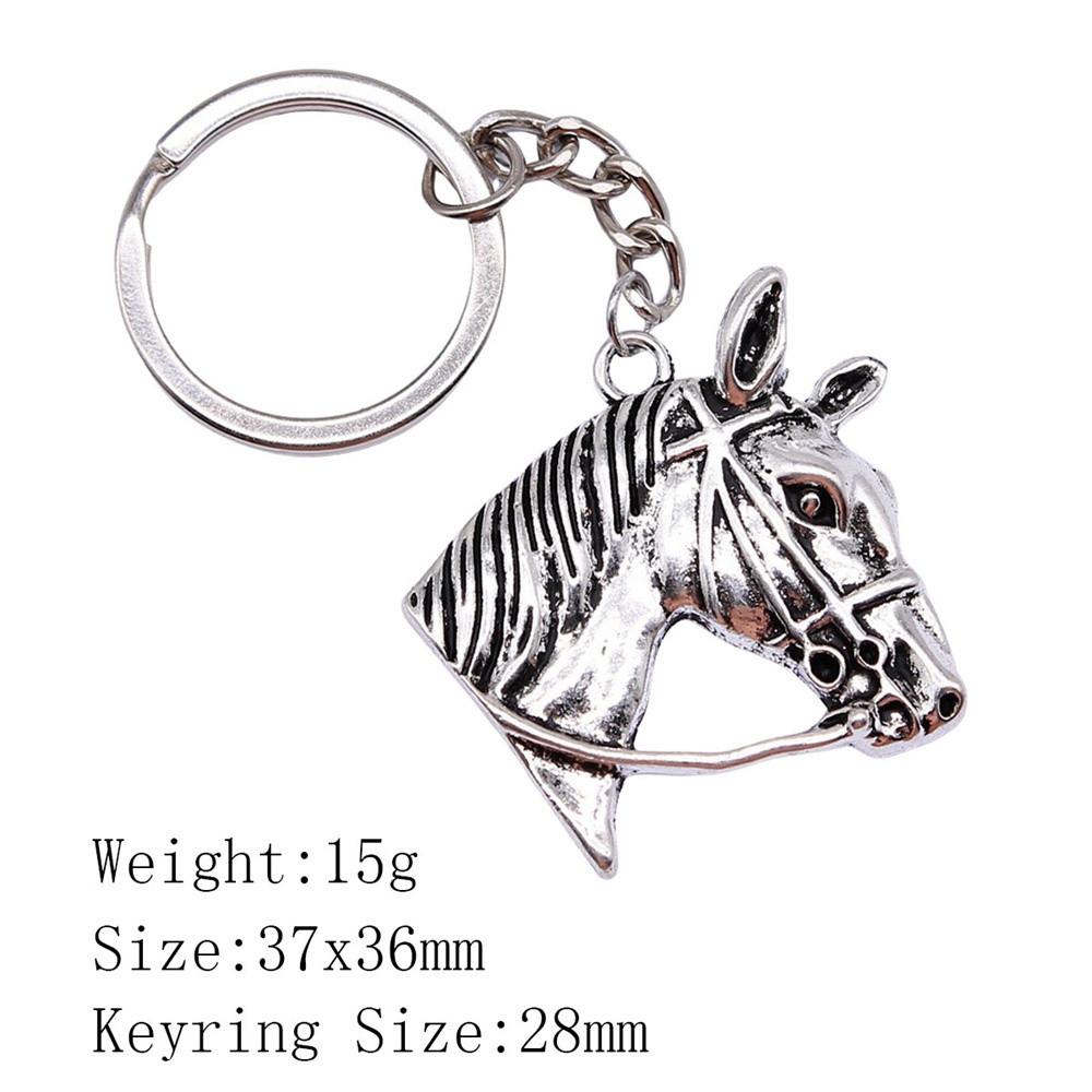 Металлический брелок в виде головы лошади/единорога - 52x51 мм, 19,9 г, Идеально подходит для сумок и домашнего декора