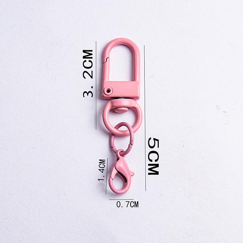 Colorful Lobster Clasp Hooks Keychain Candy Color Diy Keychain Connector Key Ring Jewelry Making Buckle Accessories Gifts