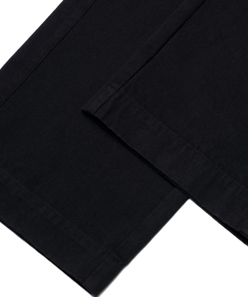 CONNECT KINLOCH Washed Cotton Loose Fit Double-Pleat Pants [Black]