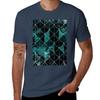 Mermaid Scales Mint And Black Tshirt Sporty Casual Quick Dry Tshirt