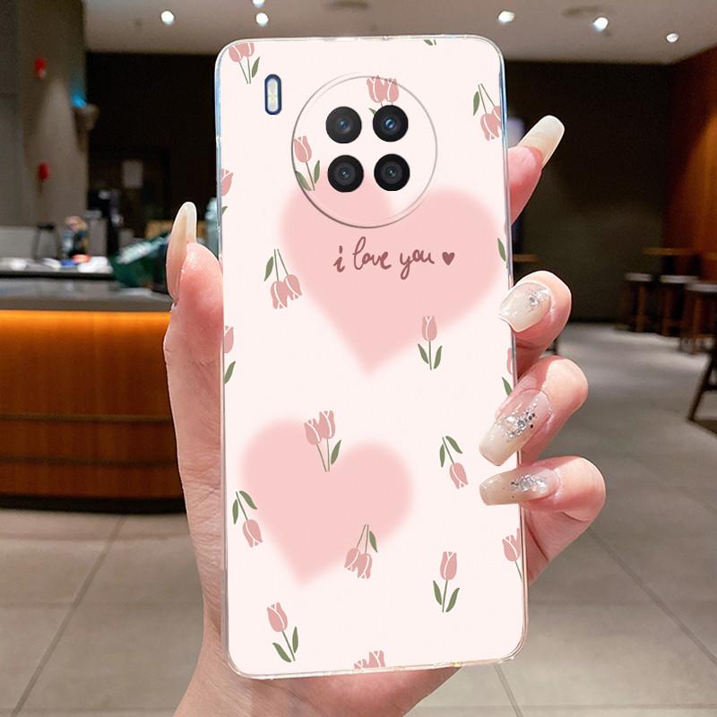 Phone Case For Huawei Nova 8i Capa Honor 50 Lite Funda Butterfly Bow Protective Casing Transparent Soft Silicone TPU Cover Coque