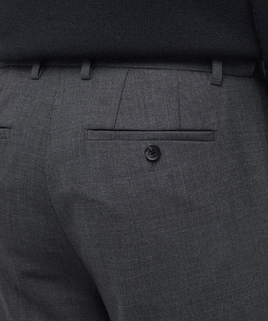 MUSINSA STANDARD Wool Tapered Hidden Banding Crop Slacks [Medium Gray]