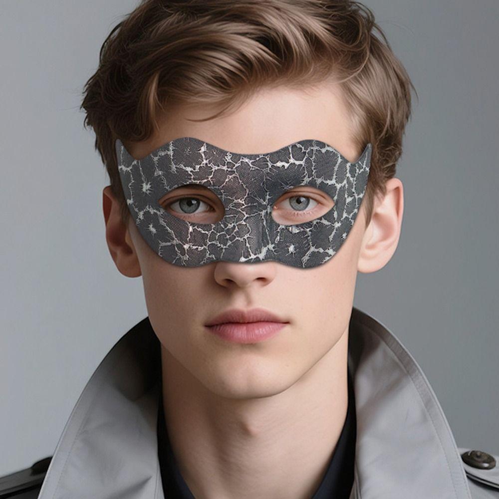 Винтажные пластиковые маски для маскарада, с узором трещин, для вечеринки, украшение, маски на Марди Гра, 3 стиля, маска на пол-лица, фестивальный костюм для вечеринки