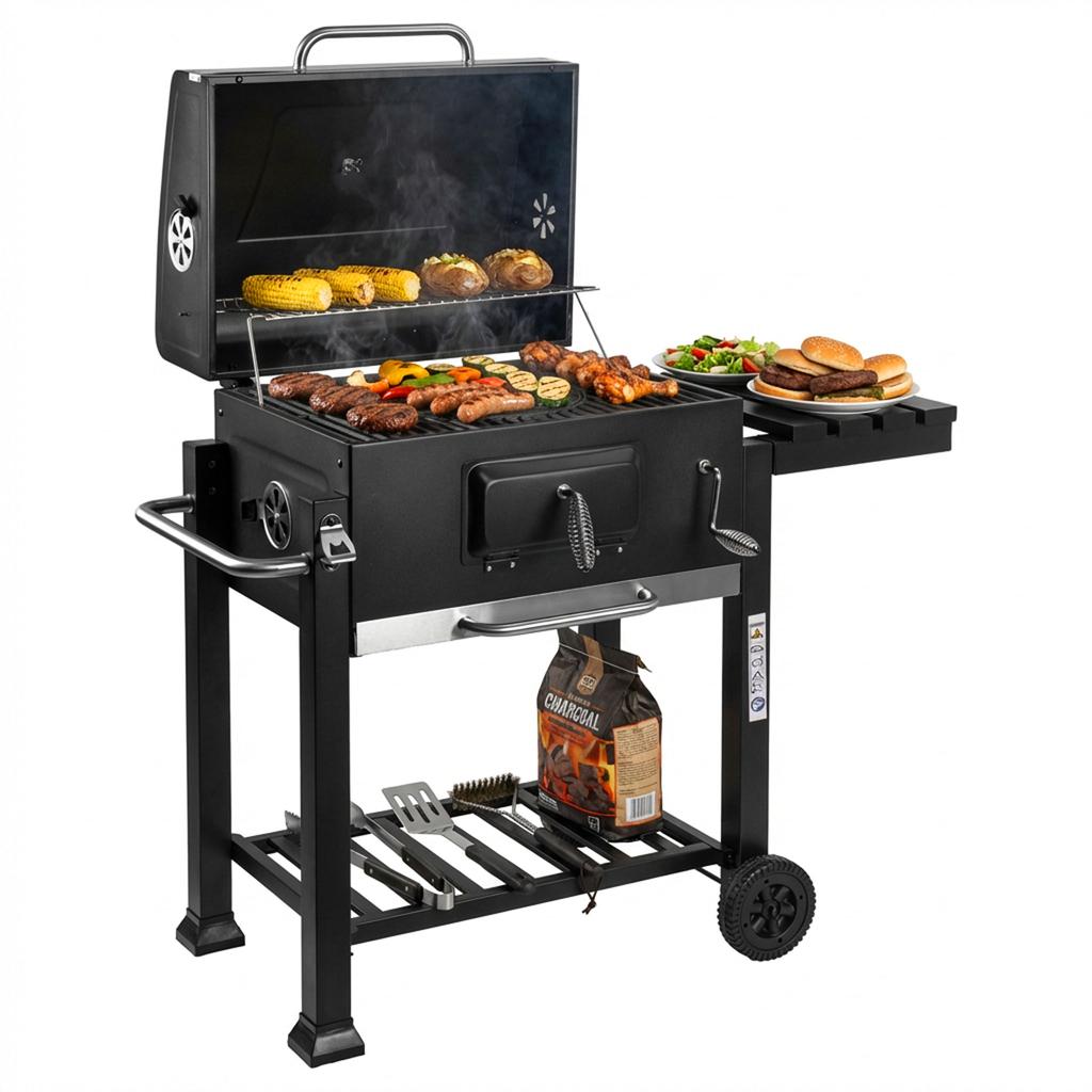 Grill Ogrodowy Węglowy Vulcan Z Żeliwnym Rusztem