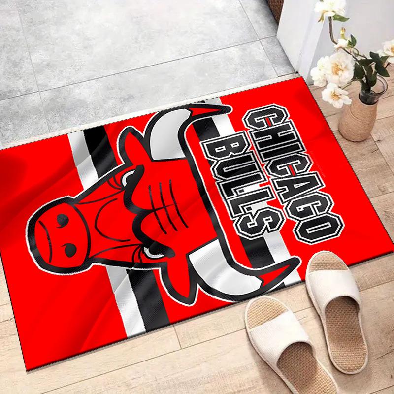 Chicago Bulls Printed Area Rug Carpet for Bedroom Living Room Home Decor Rugs Mat Non Slip Mat Rug for Bedside