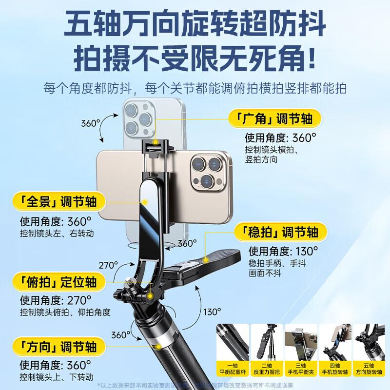 Self-Lighting Dual-Lamp Selfie Stick Tripod Phone Holder Streaming Travel Selfie Tool 360° Rotatable Multifunctional Telescopic Portable Support Stand