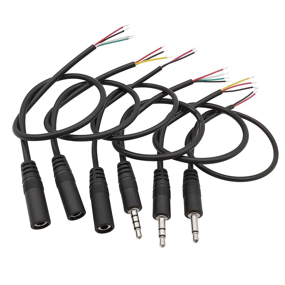 1Pcs 2.5mm/3.5mm Audio Plug Jack 30cm Length DIY Audio Extension Wire Earphone Repair