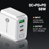 58W Dual Fast Charger with 2PD + QC3.0 for EU, US, UK, AU Plugs