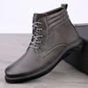 Роскошные брендовые мужские ботильоны, повседневные уличные кроссовки из натуральной кожи, мужская теплая зимняя обувь, высококачественные мужские деловые базовые ботинки