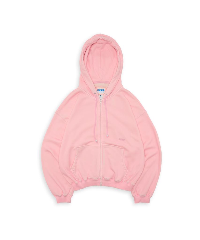 Tuewid Classic Embroidery Set Up Zip Up In Blush Pink