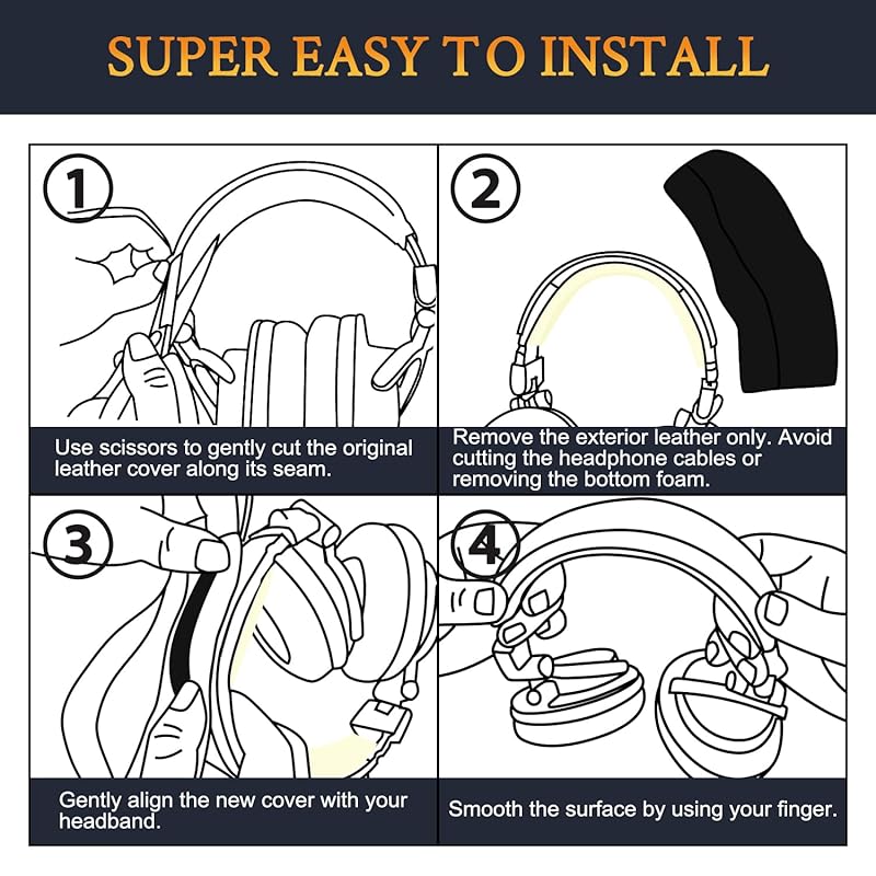 SOULWIT накладка на оголовье Audio Technica ATH M40, M40X для защитного чехла для гарнитуры, протеиновая кожа, чехол для наушников для замены, ремонта, головы