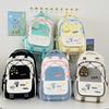 Letter Embroidery Cartoon Student Lightweigh Backpack Three Piece For Use School