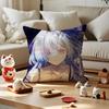 Wuthering Waves Mornye Cushion Cover Silky Short Plush Invisible Zipper Dustproof Sofa Pillow Case for Home Decor
