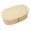 Magewappa Bento Box, Oval, Plain, Single Tier, White, 570cc