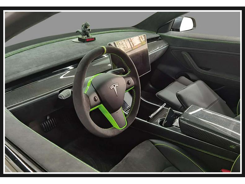 Розовая алькантара - обновление интерьера для Tesla: Персонализированный многоцветный дизайн