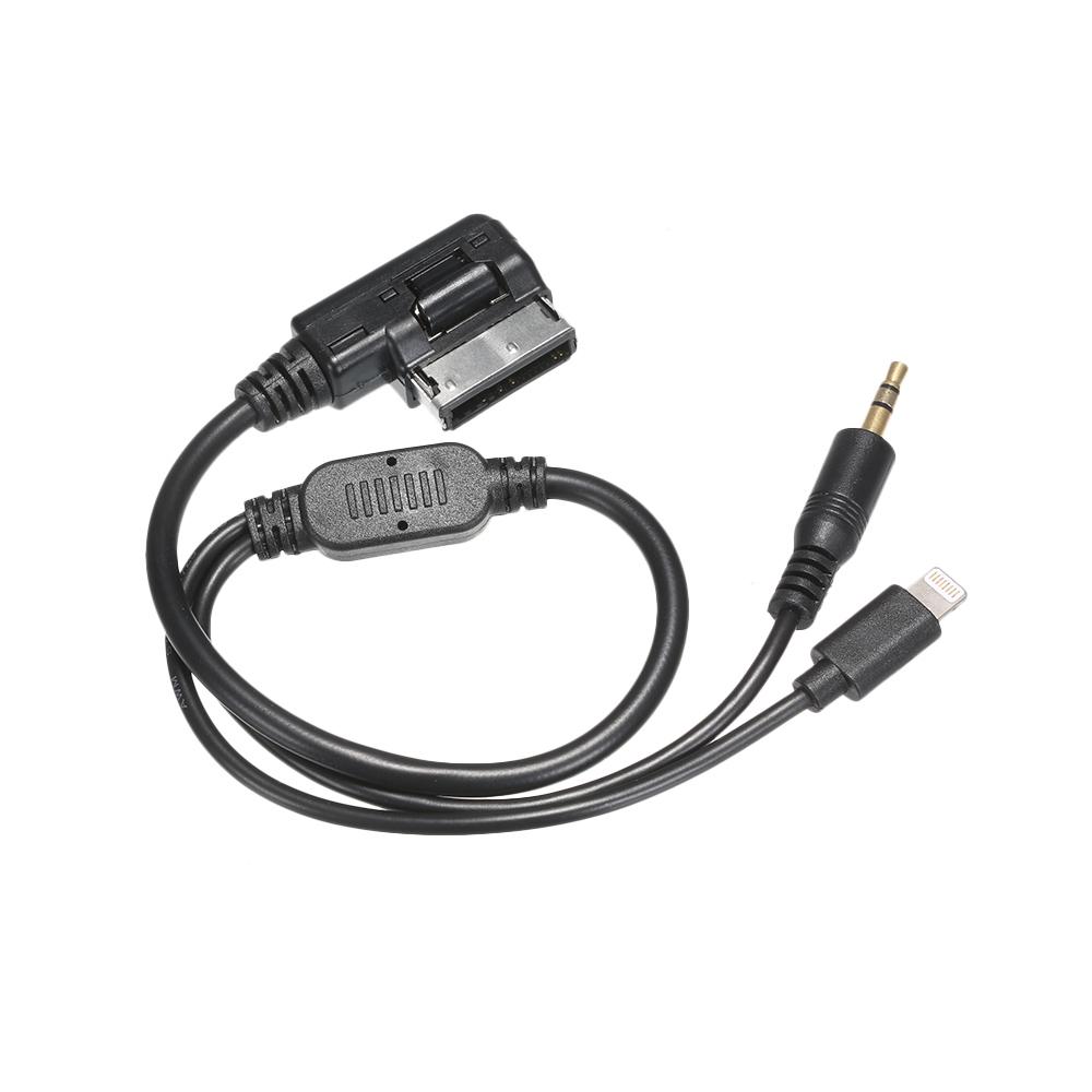 3.5mm AUX Interface Adapter with Line Fit ForVW MDI AMI MMI iPad iPhone 5 6S