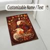 Astronomical Theme Soft Crystal Velvet Rug Custom Name & Text Print Non Slip Floor Rug for Bedroom Living Room