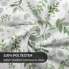Spring Floral Teal Sage Green Tablecloth Round 60 Inch Watercolor Eucalyptus Leaf Round Table Cloth Wrinkle Resistant Washable