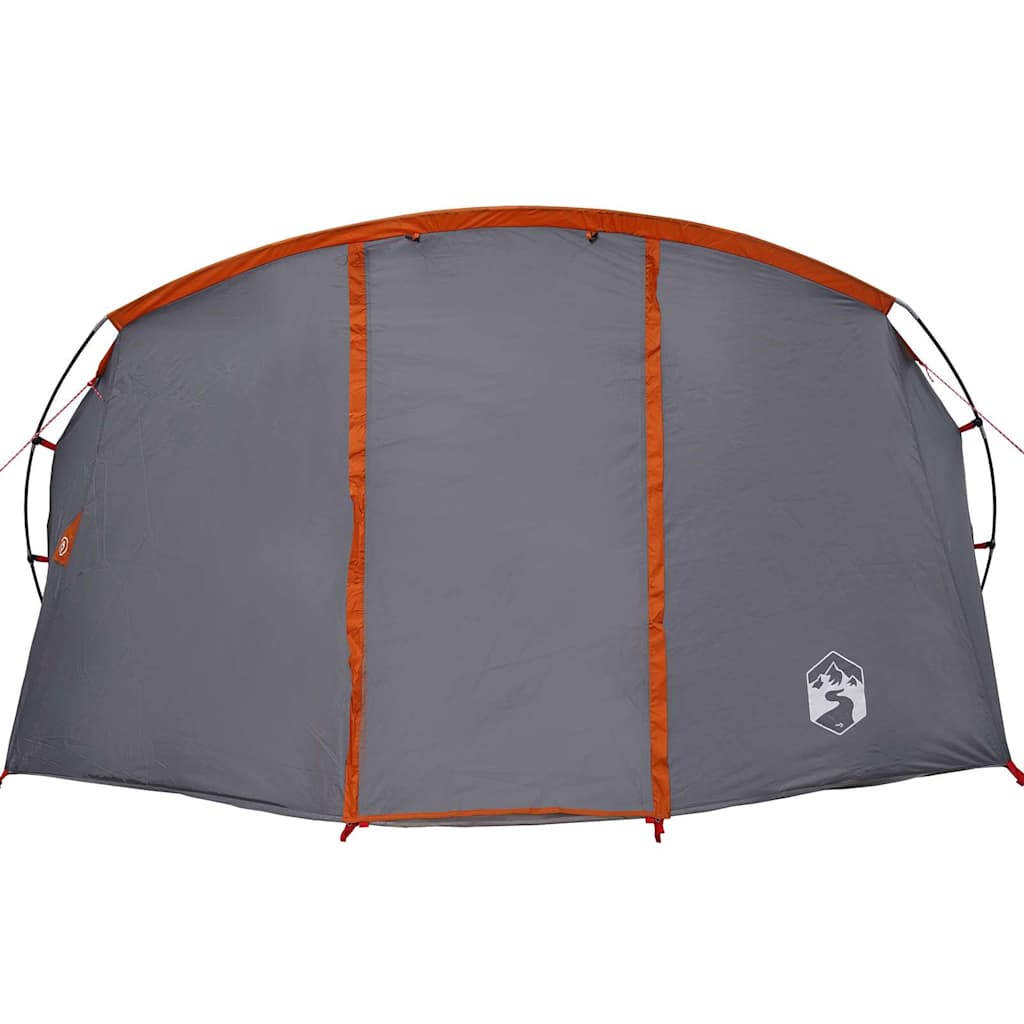 Tunnel Tent for 4 Persons Gray and Orange 318 x 275 x 140 cm