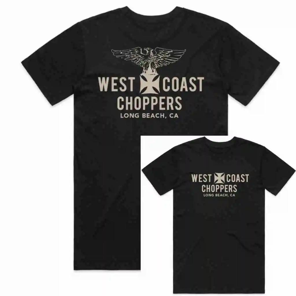 Новая футболка с графическим принтом West Coast Choppers 2026 100% Хлопок Круглый вырез Повседневная Обычный крой Унисекс Футболка Летний топ