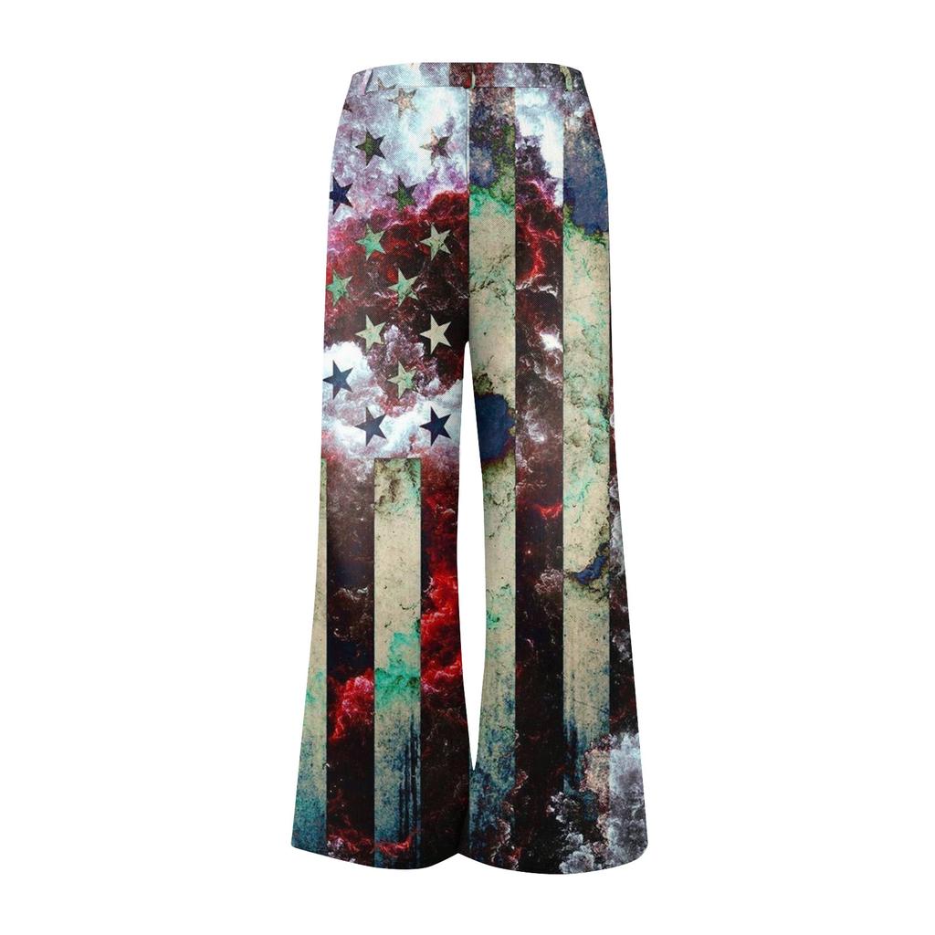 Широкие расклешенные джинсы для женщин с карманами, мешковатые брюки с винтажным цветочным принтом и высокой талией, свободные брюки