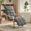 Modern Accent Chair Leisure Lounge Chair Armchair With Footrest Plush Cushion Curved Legs And Arms Grey