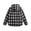 Новая мужская клетчатая рубашка с капюшоном, свободная куртка для мужчин и женщин, универсальная клетчатая куртка для мужчин и женщин