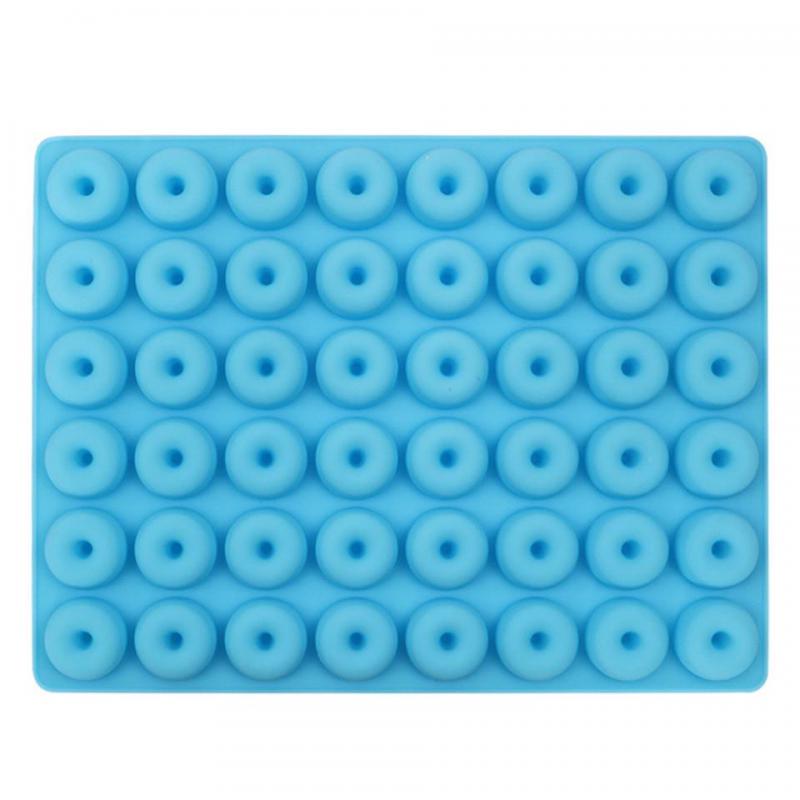 Мини-форма для пончиков 48 ячеек, маленькая силиконовая форма для пончиков, кексы для противня, формы для пончиков, бисквитные рогалики