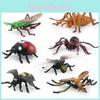 Подробная коллекция фигурок насекомых из ПВХ с реалистичными Жуками, Бабочками, Комарами, Стрекозами