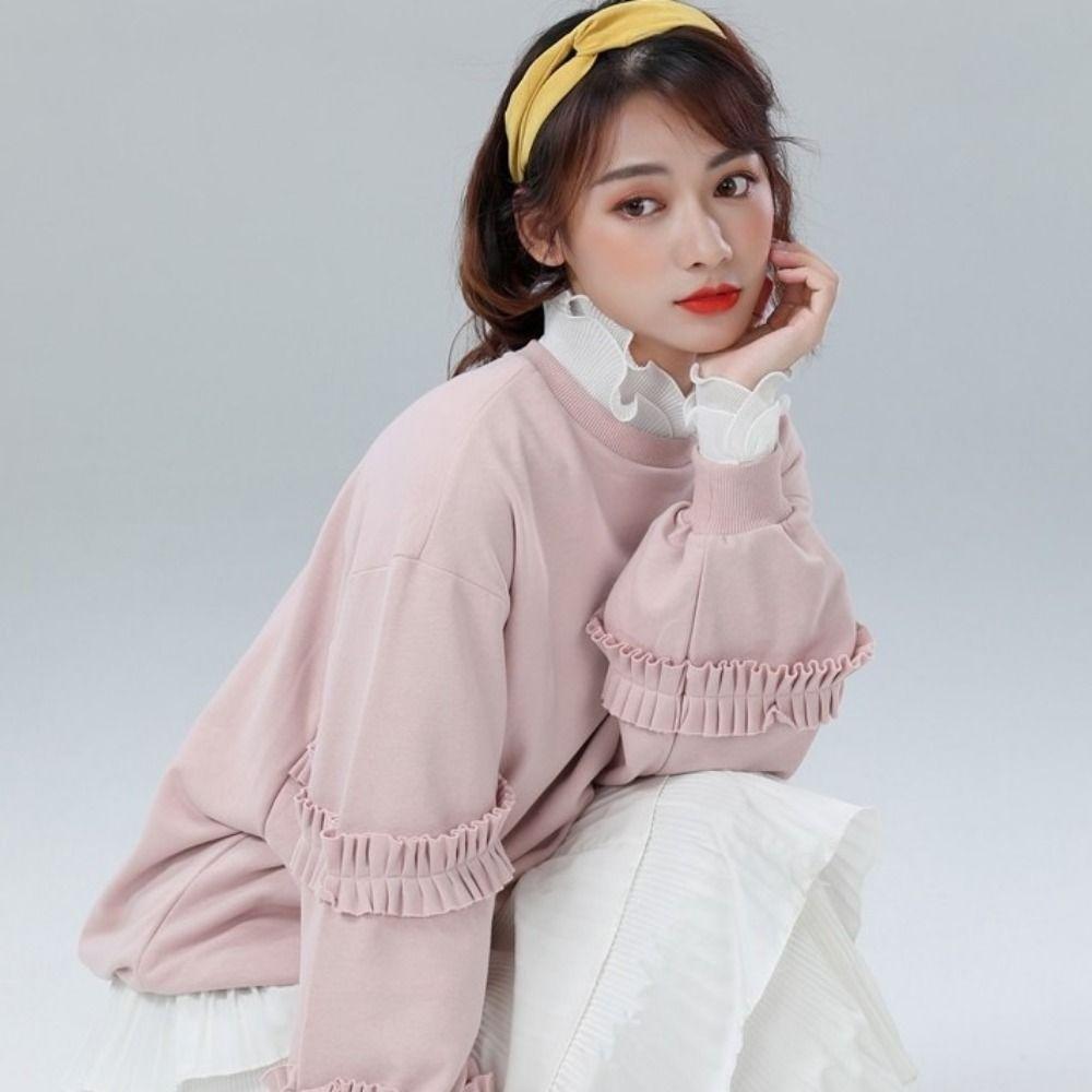Double-layer Stand-up Collar Ruffle Edge Blouse Collar Exquisite Women Fake Collar Top Accessories