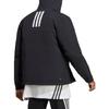 adidas Мужская куртка с капюшоном на молнии с принтом логотипа, черная HT8715