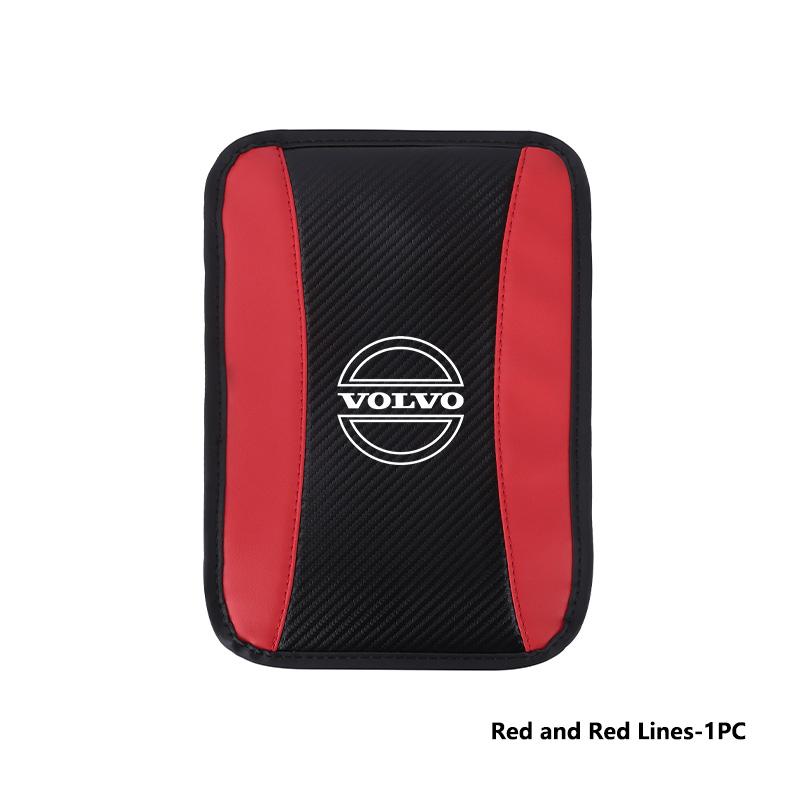 For Volvo Carbon Fiber Leather Car Armrest Pad Auto Center Console Cushion S60 S80 S90 C30 XC40 XC60 XC70 XC90 V40 V60 V90 T6