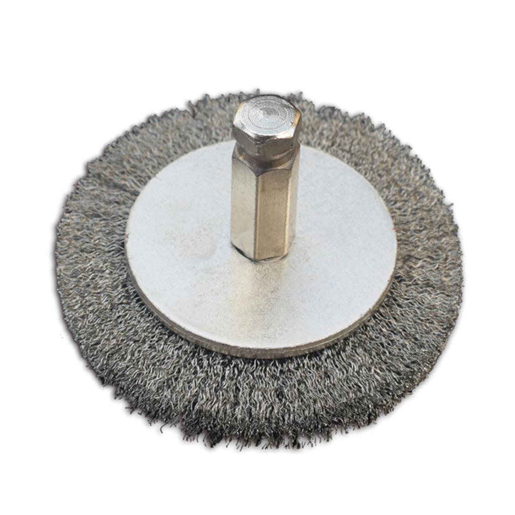 Проволочные щетки, колесные, из нержавеющей стали, щетки для удаления ржавчины, набор инструментов для чистки и полировки 75 мм