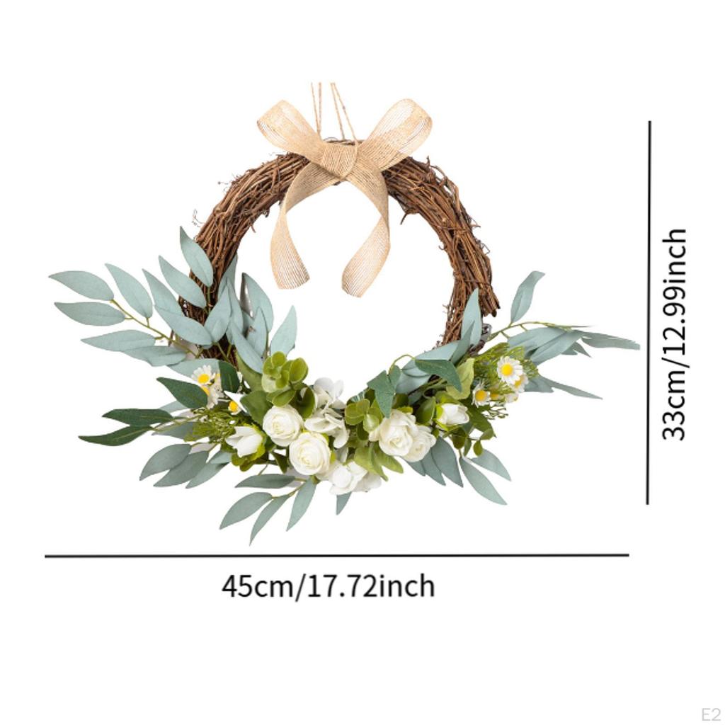 Floral Wreath for Front Door Decorative Piece Weddings And Celebrations