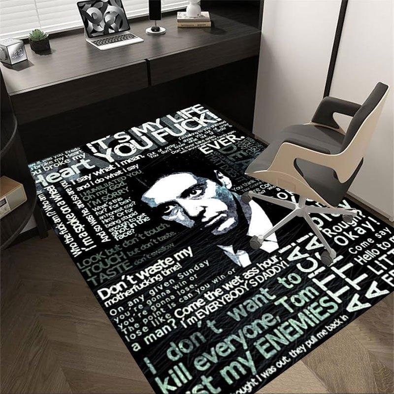 1 шт. Коврик для офисного кресла Scarface, Мягкий, Удобный, Всесезонный, Идеально подходит для дома, спальни или офисного декора, Идеальный подарок для