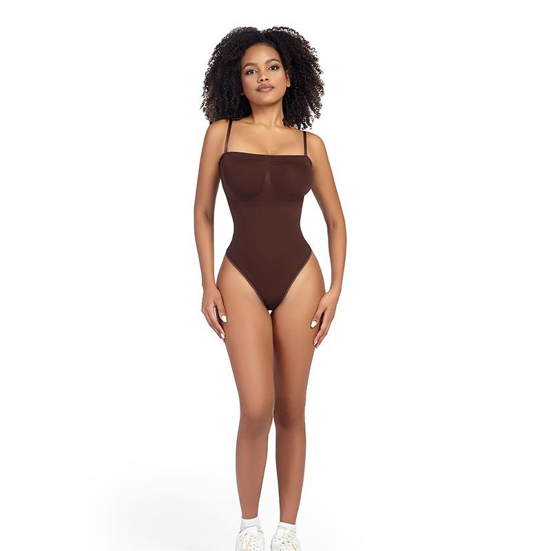 Лидер продаж 2023 года — утягивающий корсетный комбинезон: Трусики-боксеры с высокой талией, облегающие грудь, с Т-образной спинкой