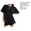 Women's Casual Two-Piece Shorts Set Loose Short Sleeve T-shirts Elastic Waist Shorts Sets with Pockets Summer Lounge Outfit