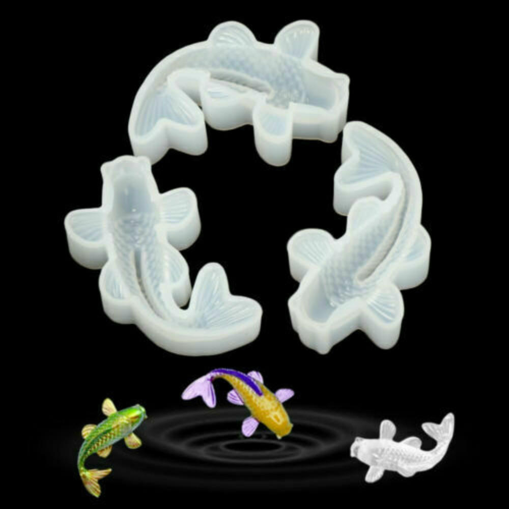 DIY Koi Fish Mold силиконовая форма для шоколада помадка торт украшение ювелирные изделия смола изготовление эпоксидной смолы литейная форма инструмент для поделок