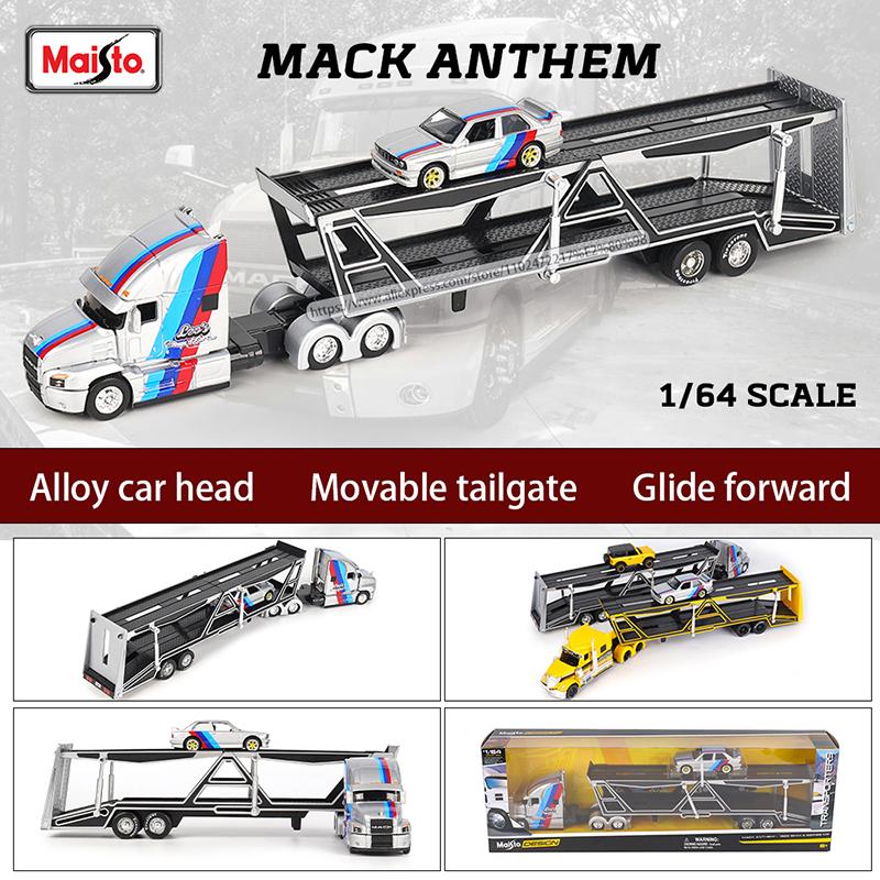 Майсто 1:64 MACK Anthem/International Транспортное Литье Производство Модель Прицепа Модель Симуляции Коллекция Автомобилей из Сплава