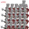 Высокоплотные АБС-пластиковые фигурки средневековых рыцарей в доспехах, 4 уникальных геральдических узора, Полный настольный орнамент