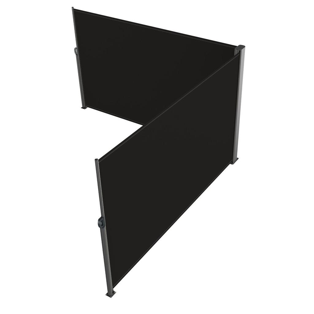Black Retractable Patio Screen 236 Inch In Length Office Dividers 71Inch In Height Retractable Screen Partition Wall Outdoor Retractable Gate