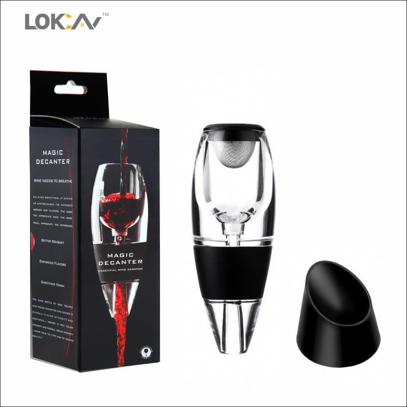 Portable Red Wine Decanter Aerator Bernoulli Air Magic Aerator Red White Wine Whisky Quick Decanter Equipment Bar Accessories