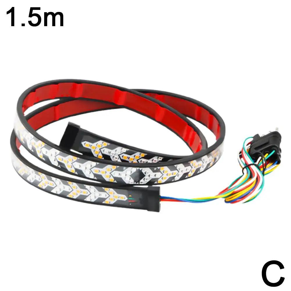 48/60-дюймовая светодиодная стрелка на задний фонарь грузовика 12 В, красный указатель поворота и стоп-сигнала с последовательным сигналом, желтый предупреждающий задний фонарь, стробоскоп R F5P2