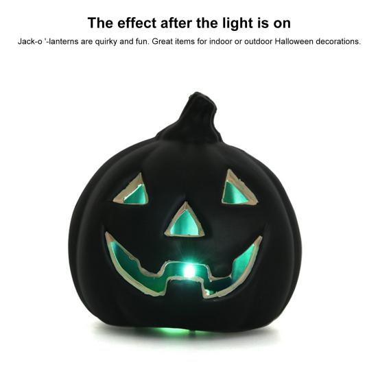 Фонарь из тыквы на Хэллоуин, украшение на батарейках, полая пластиковая тыква, украшение для наружного внутреннего декора
