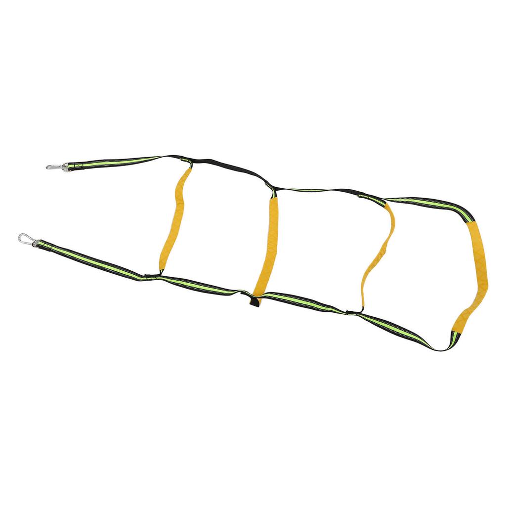 Boat Rope Ladder 4 Steps Foldable UV Protection Reflective Rope Marine Rope Ladder with Stainless Steel Hooks