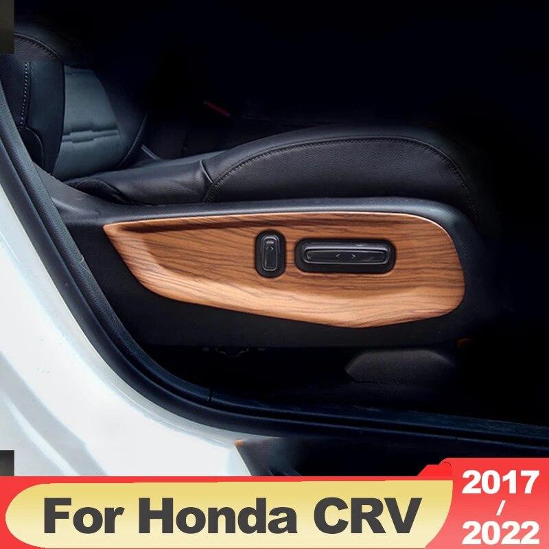 For Honda Crv CR-V 2017- 2022 ABS Car Seat Adjustment Switch Knob Panel Trim Covers Interior Moulding Accessories