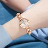 Женские элегантные наручные часы Изысканный женский браслет со стразами Кварцевые часы с искусственным кристаллом с маленьким циферблатом