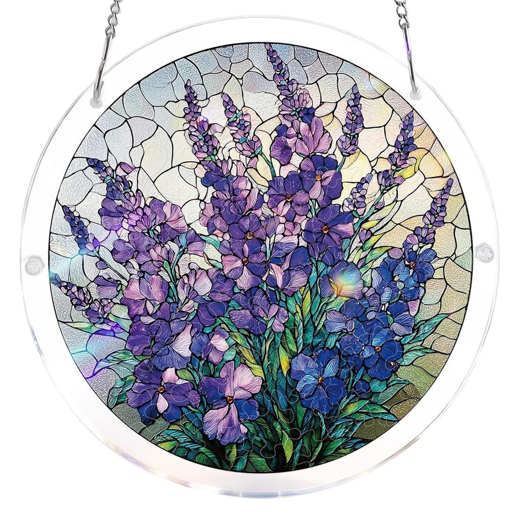 Acrylic Puzzles Toy Double Sided Sun Catcher Acrylic Puzzles DIY Creative Jigsaw Puzzle Pendant for Women Men Mom Birthday Gift