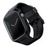 Uniq Monos 2In1 Apple Watch Strap+ Case Series 4/5/6/7/8/9/Se/Se2 44/45Mm. Black/Midnight Black